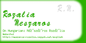 rozalia meszaros business card